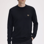 Fred Perry Classic Crew Neck Jumper Black