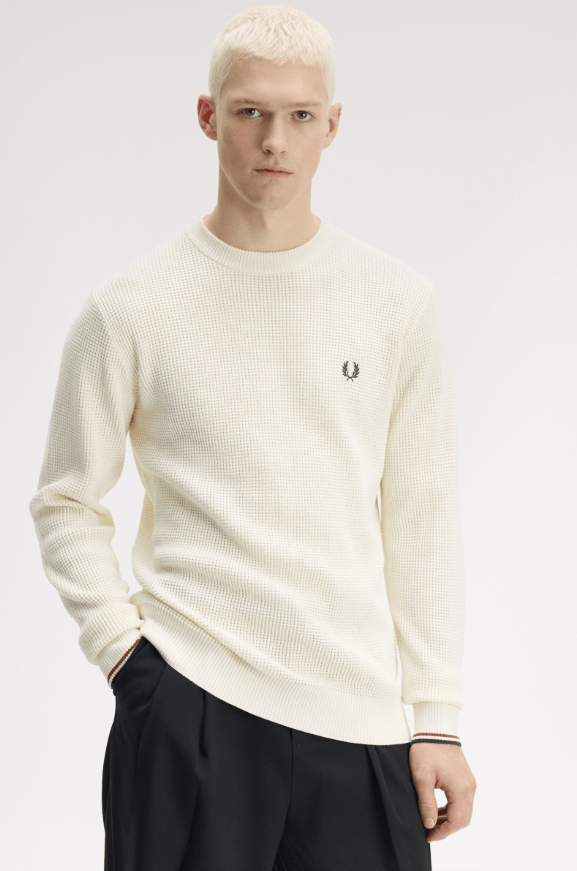 Fred Perry Waffle Stitch Ecru