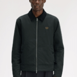 Fred Perry Cotton Caban Jacket Night Green