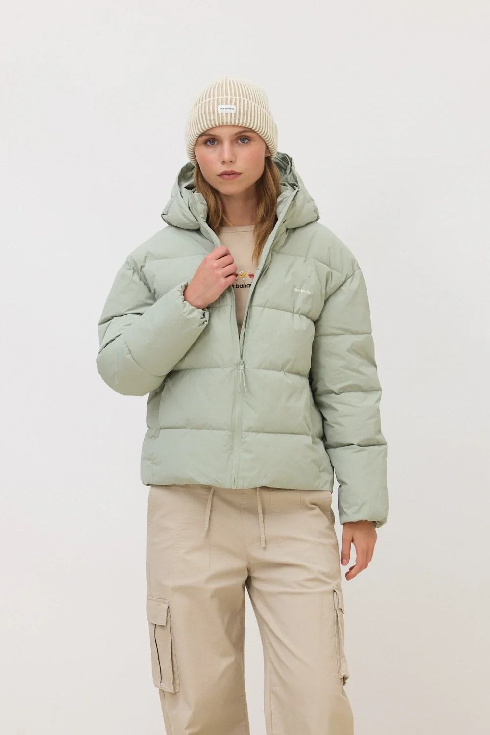 blue banana Ice Hoodie Jacket Sage